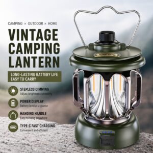 Outdoor camping lamp, atmosphere lamp, retro lighting, lantern, rechargeable, hanging, portable lamp