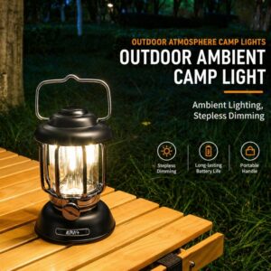 Outdoor camping lamp with ultra-long battery life for lighting, charging, and hanging